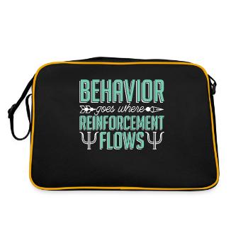 School Psych Behavior Goes Where Psychotherapist - Retro Bag - black/gold - Back