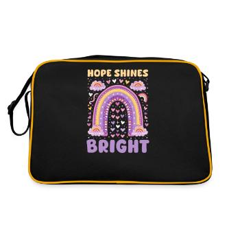 L’espoir de la fibrose kystique brille de mille feux - Sac Retro - noir/or - Dos