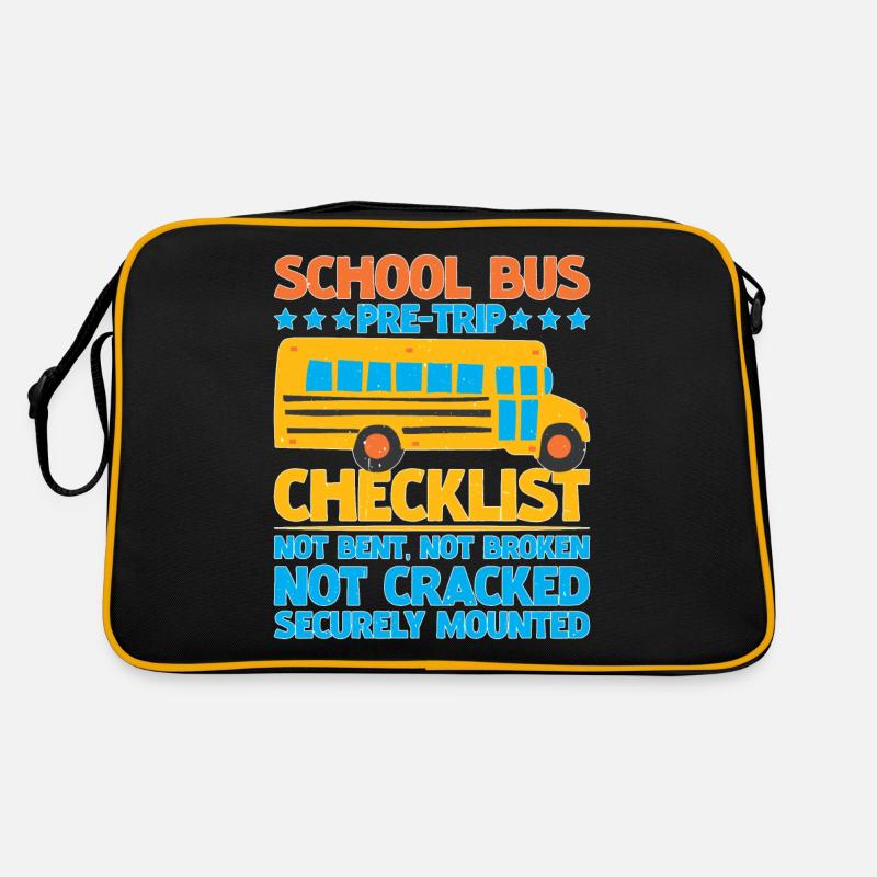 School Bus Pre-trip Checklist, Not Bent, 5 Retro Tasche