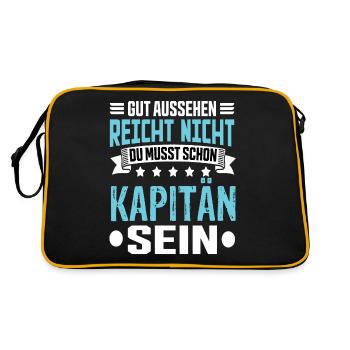 Kapitän - Retro Tasche - Schwarz/Gold - Hinten