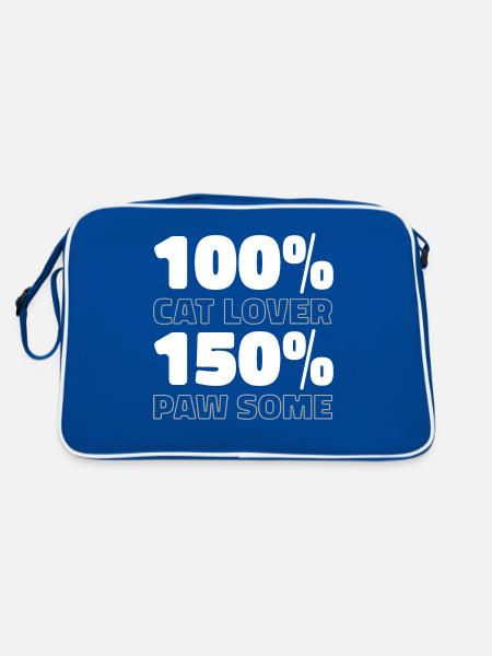 Chat - Sac Retro - bleu/blanc - Dos