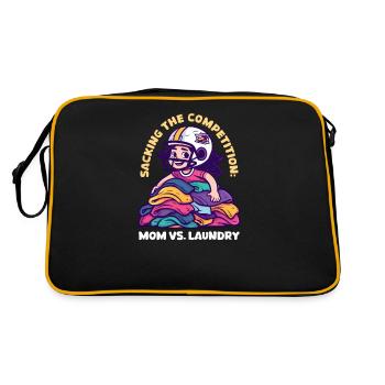 Football Maman Saccage Compétition Maman vs Blanchisserie - Sac Retro - noir/or - Dos