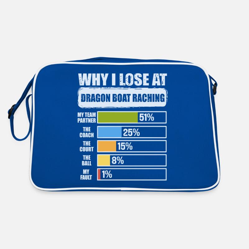 Lustiges Drachenboot-paddel Retro Tasche