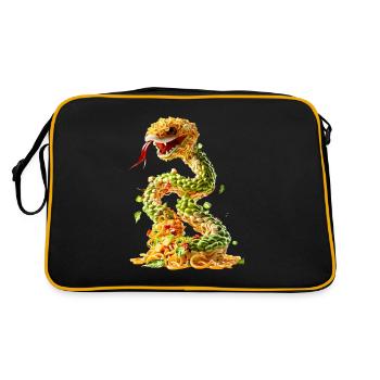 Nouilles serpent - Sac Retro - noir/or - Dos