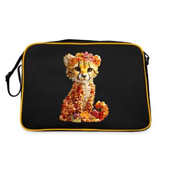 Gepard Müsli - Retro Tasche - Schwarz/Gold - Hinten