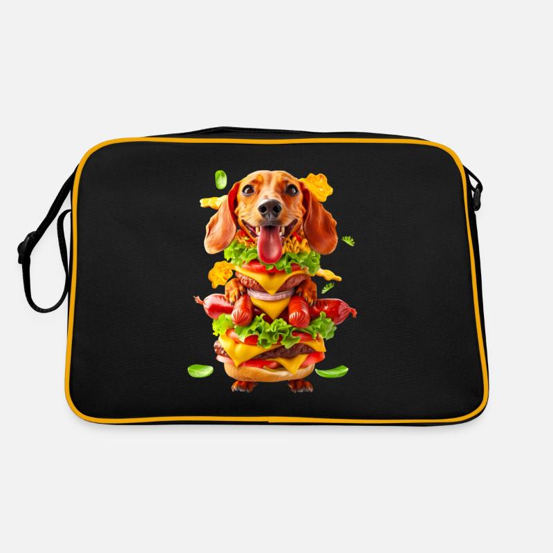 Dachshund Hot Dog Retro Bag