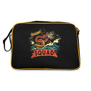 Drôle de pagaie de bateau-dragon - Sac Retro - noir/or - Dos
