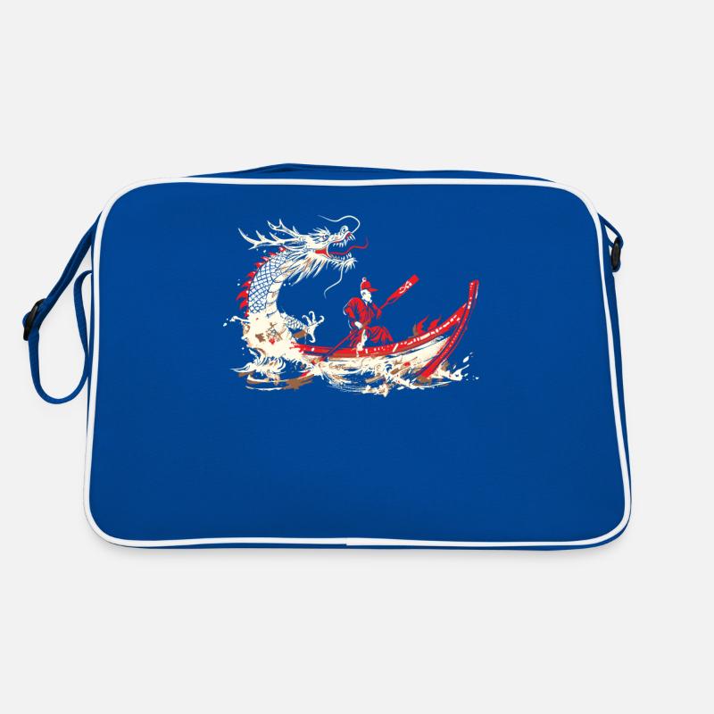 Lustiges Drachenboot-paddel Retro Tasche