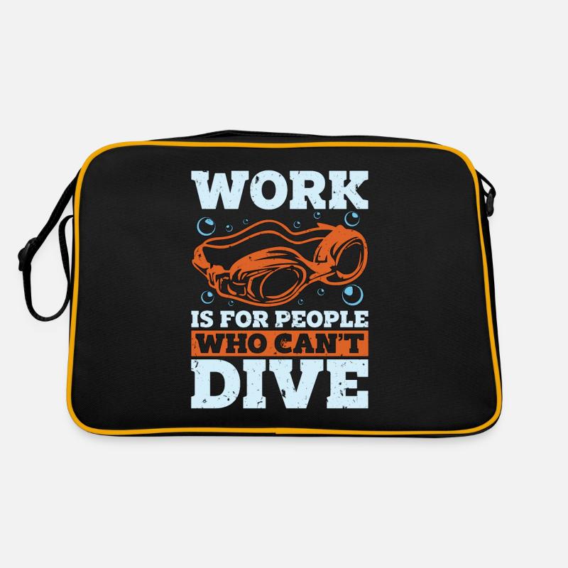 Swimmer Work Is For People Who Can't Dive Swimming Retro Tasche