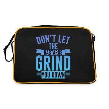 Don't Let The Bastards Grind You Down 4 - Retro Bag - black/gold - Back
