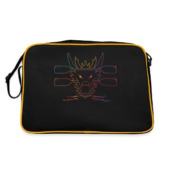 Drôle de pagaie de bateau-dragon - Sac Retro - noir/or - Dos