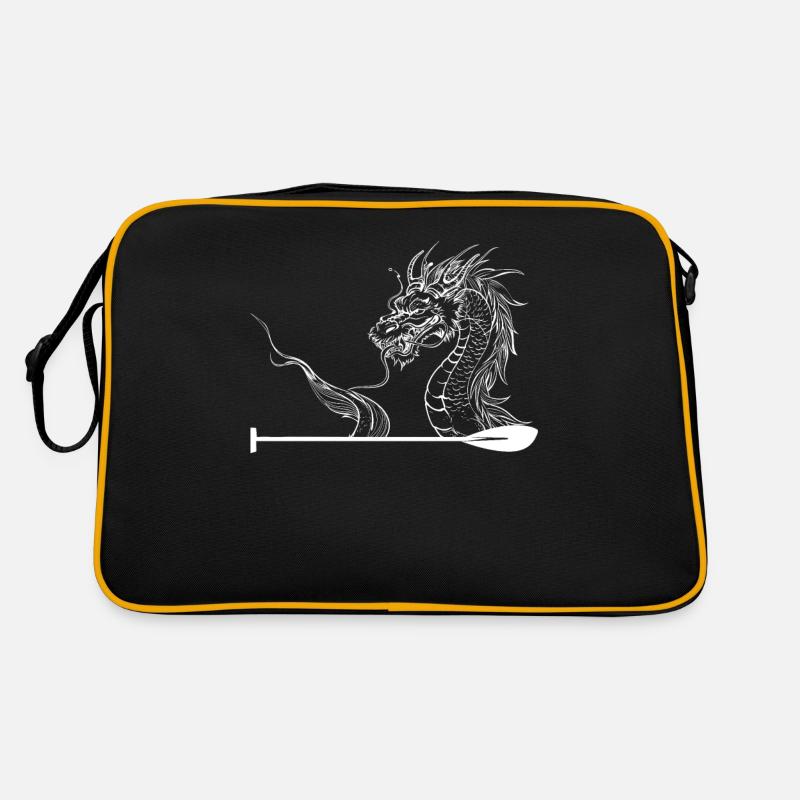 Lustiges Drachenboot-paddel Retro Tasche