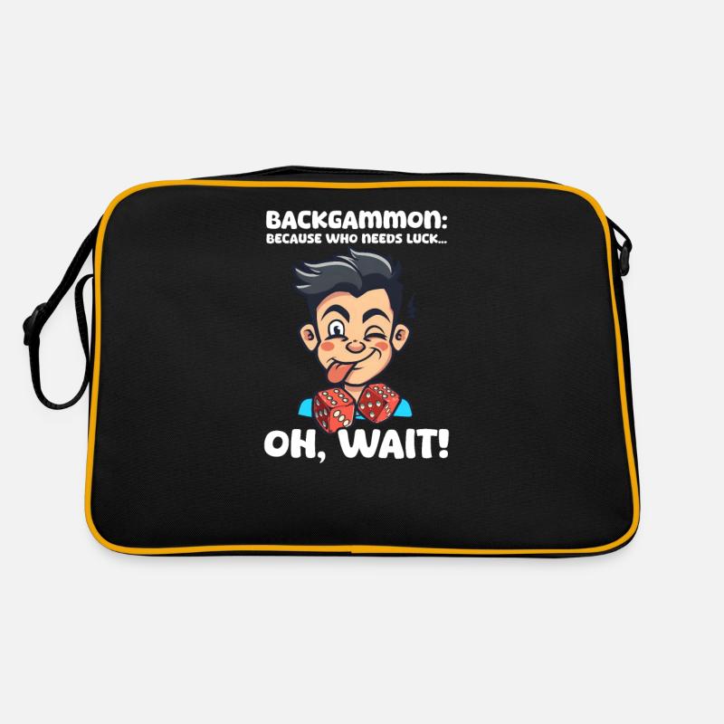 Funny Backgammon Because Who Needs Luck... Oh, Wai Retro Bag