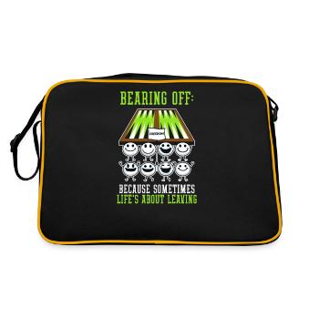 Funny Backgammon Sometimes Life's About Leaving - Retro Bag - black/gold - Back