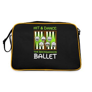 Funny Backgammon Hit & Dance : La Balle de Backgammon - Sac Retro - noir/or - Dos