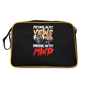 Amateur de voitures diesel : de l’essence dans mes veines - Sac Retro - noir/or - Dos