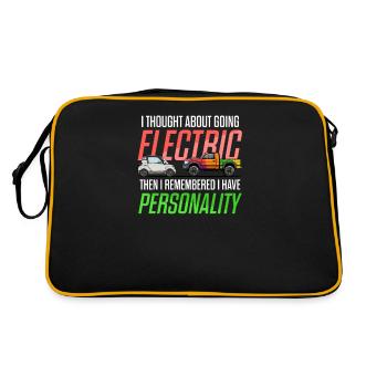 Amateur de voitures diesel, je pensais passer à l’électrique - Sac Retro - noir/or - Dos