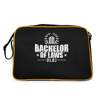 Bachelor of Laws in Law - Retro Bag - black/gold - Back
