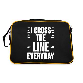 Je franchis la ligne tous les jours 4 - Sac Retro - noir/or - Dos