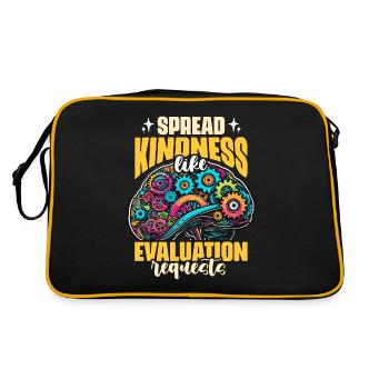 School Psych Spread Kindness Like Psychotherapist - Retro Bag - black/gold - Back