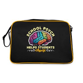 School Psychs Help Students Shine School Counselor - Retro Bag - black/gold - Back