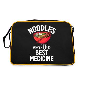 Noodle Lover Gifts - Retro Bag - black/gold - Back