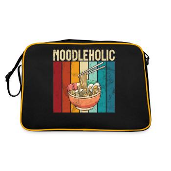 Noodle Lover Gifts - Retro Bag - black/gold - Back