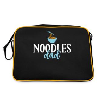 Noodle Lover Gifts - Retro Bag - black/gold - Back