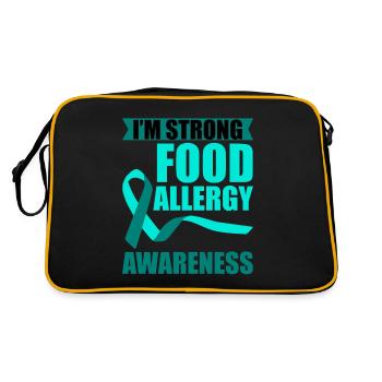 Je suis fort, sensibilisation aux allergies alimentaires 4 - Sac Retro - noir/or - Dos