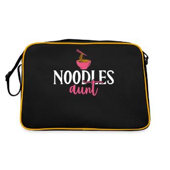 Noodle Lover Gifts - Retro Bag - black/gold - Back