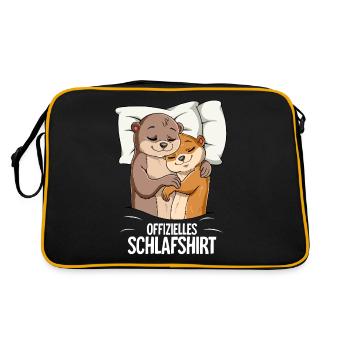 Official Otter Sleep Shirt - Retro Bag - black/gold - Back