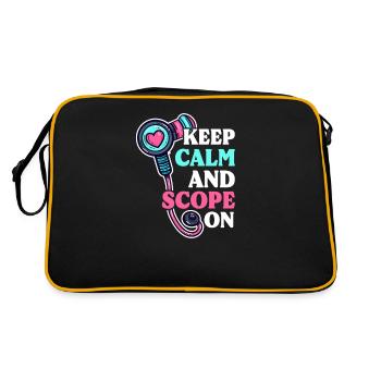 GI Nurse Keep Calm and Scope On - Retro Bag - black/gold - Back