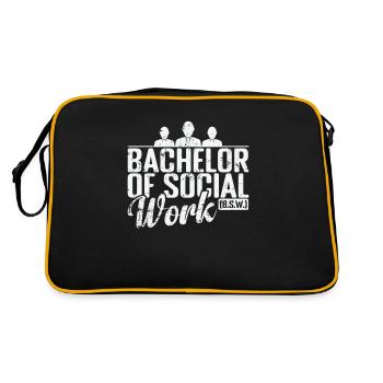 Bachelor of Social Work Social Support - Retro Bag - black/gold - Back