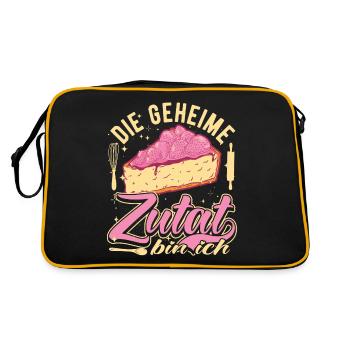 Pâtisserie et cuisine, ingrédient secret Am Me - Sac Retro - noir/or - Dos