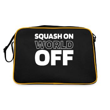 Squash Squash On World Off - Retro Tasche - Schwarz/Gold - Hinten
