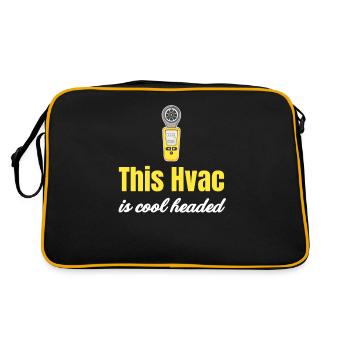 Dieser Hvac-techniker Ist Ein Techniker Mit - Retro Tasche - Schwarz/Gold - Hinten