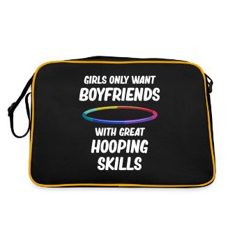 Only girls want friends with great - Retro Bag - black/gold - Back