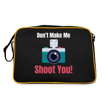 Don't Let Me Shoot You Funny Photographer - Retro Bag - black/gold - Back