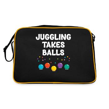 Juggling Needs Balls Funny Jugglers - Retro Bag - black/gold - Back