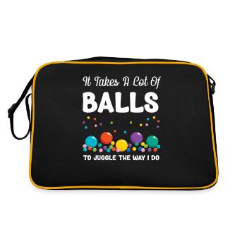 It takes a lot of balls to juggle like - Retro Bag - black/gold - Back