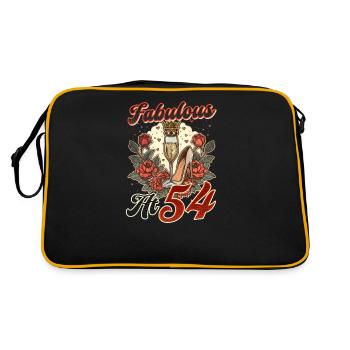 54th Birthday Fabulous at 54 - Retro Bag - black/gold - Back