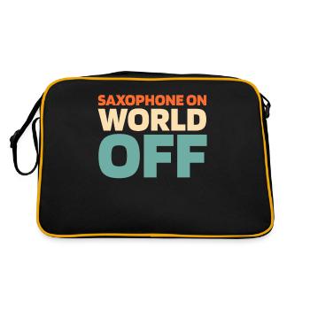 Saxophone Saxophon Saxofon sur World Off - Sac Retro - noir/or - Dos