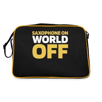 Saxophone Saxophon Saxofon sur World Off - Sac Retro - noir/or - Dos