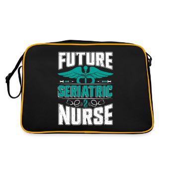 Future Geriatric Nurse Gerontological Nursing - Retro Bag - black/gold - Back