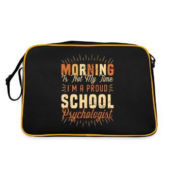 School Psych Morning Is Not My Time Psychologist - Retro Bag - black/gold - Back