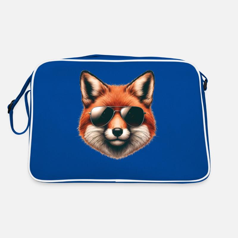Fuchs Mit Sonnenbrille, Digitale Kunst, Wildtier Retro Tasche