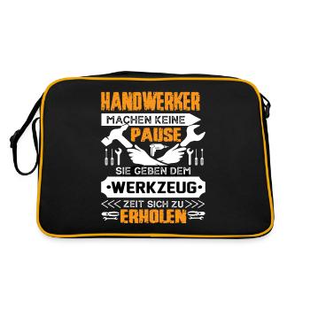 Les artisans ne prennent pas de pause - Sac Retro - noir/or - Dos