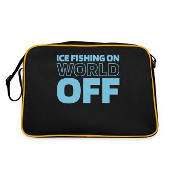 Eisfischen Eisangeln Ice Fishing On World Off - Retro Bag - black/gold - Back