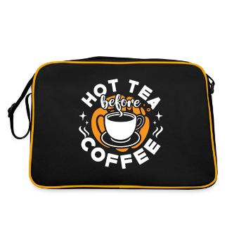 Thé chaud avant le café Amateur de café amateur de café - Sac Retro - noir/or - Dos