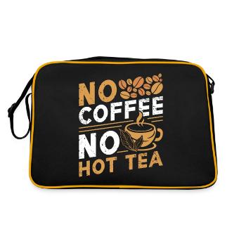 Amateur de thé chaud Pas de café Pas de camomille Amateur de café - Sac Retro - noir/or - Dos